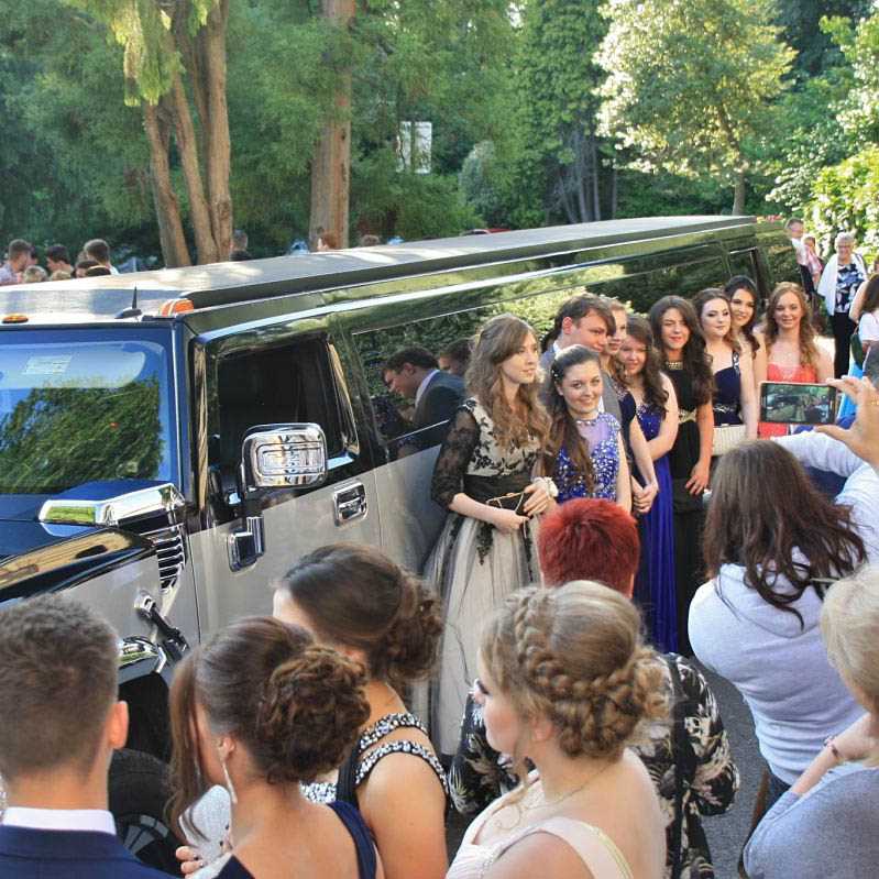 Group of young women at their prom